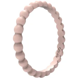 Enso Rings Beaded Stackables Series Silicone Ring - Pink Sand