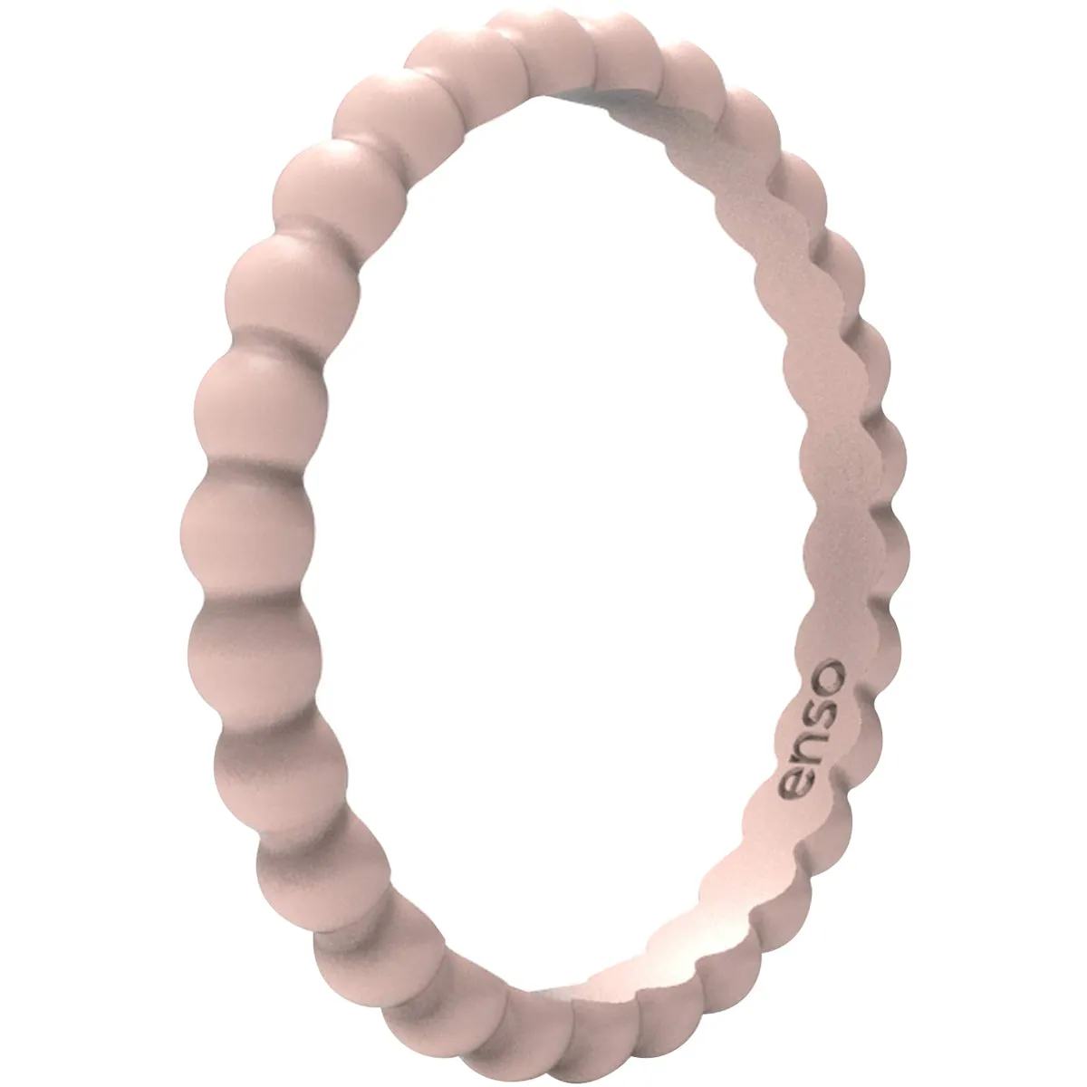 Enso Rings Beaded Stackables Series Silicone Ring - Pink Sand
