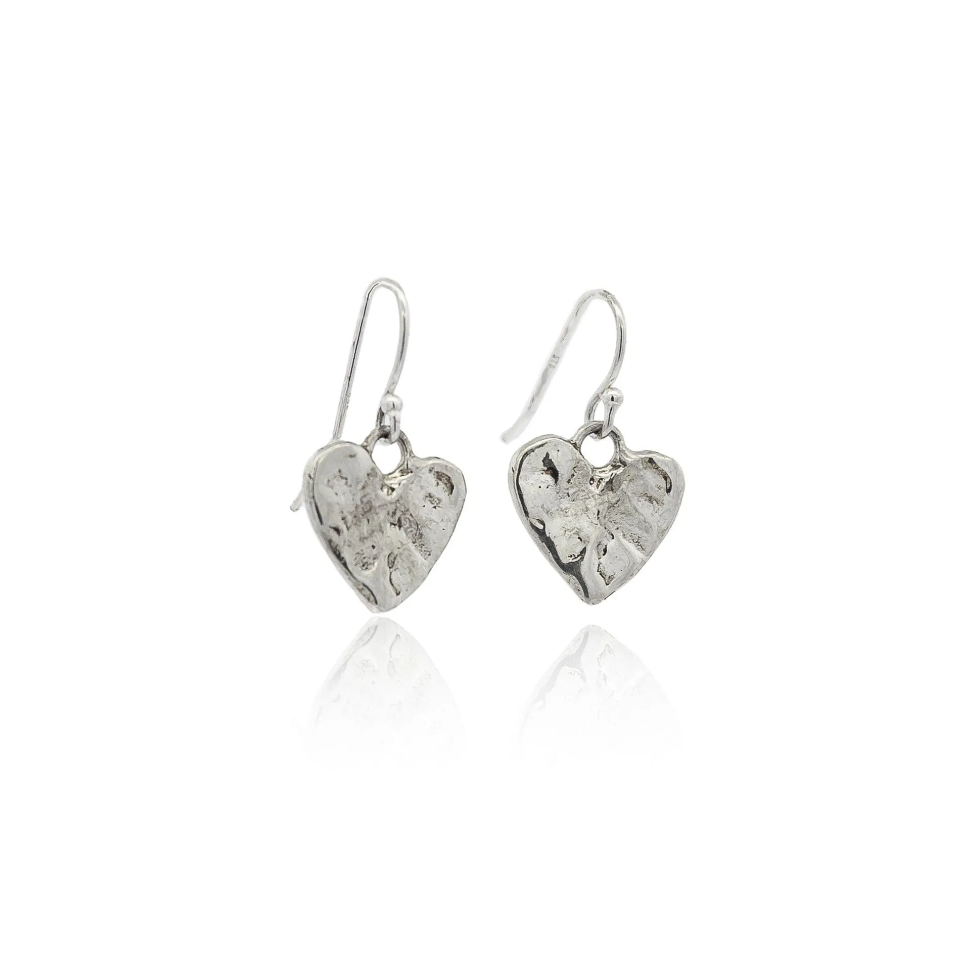 Eros Heart Earrings - Sterling Silver