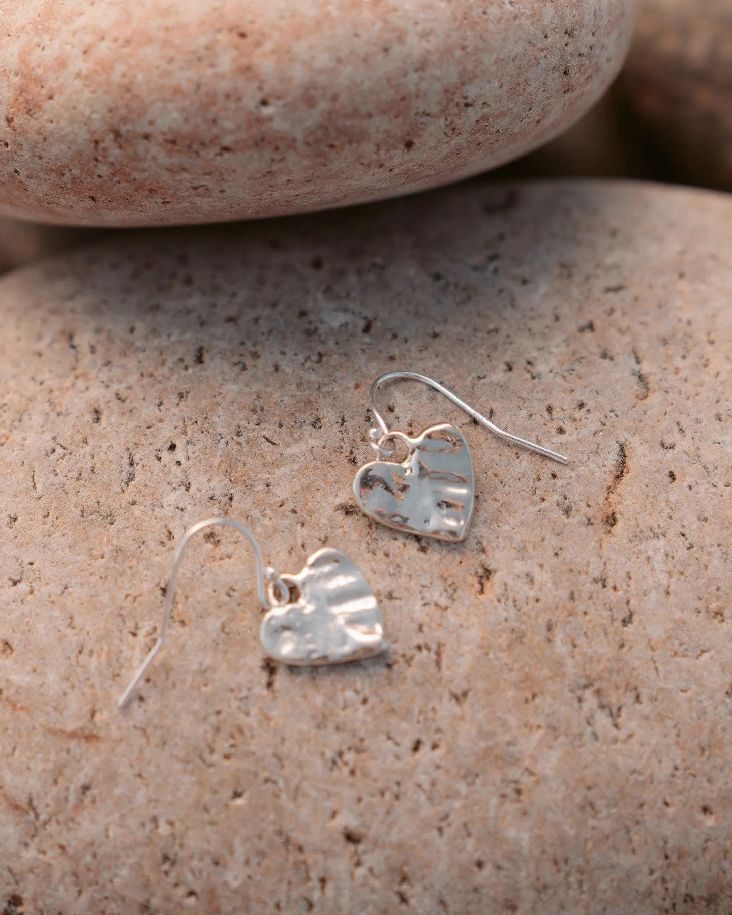 Eros Heart Earrings - Sterling Silver