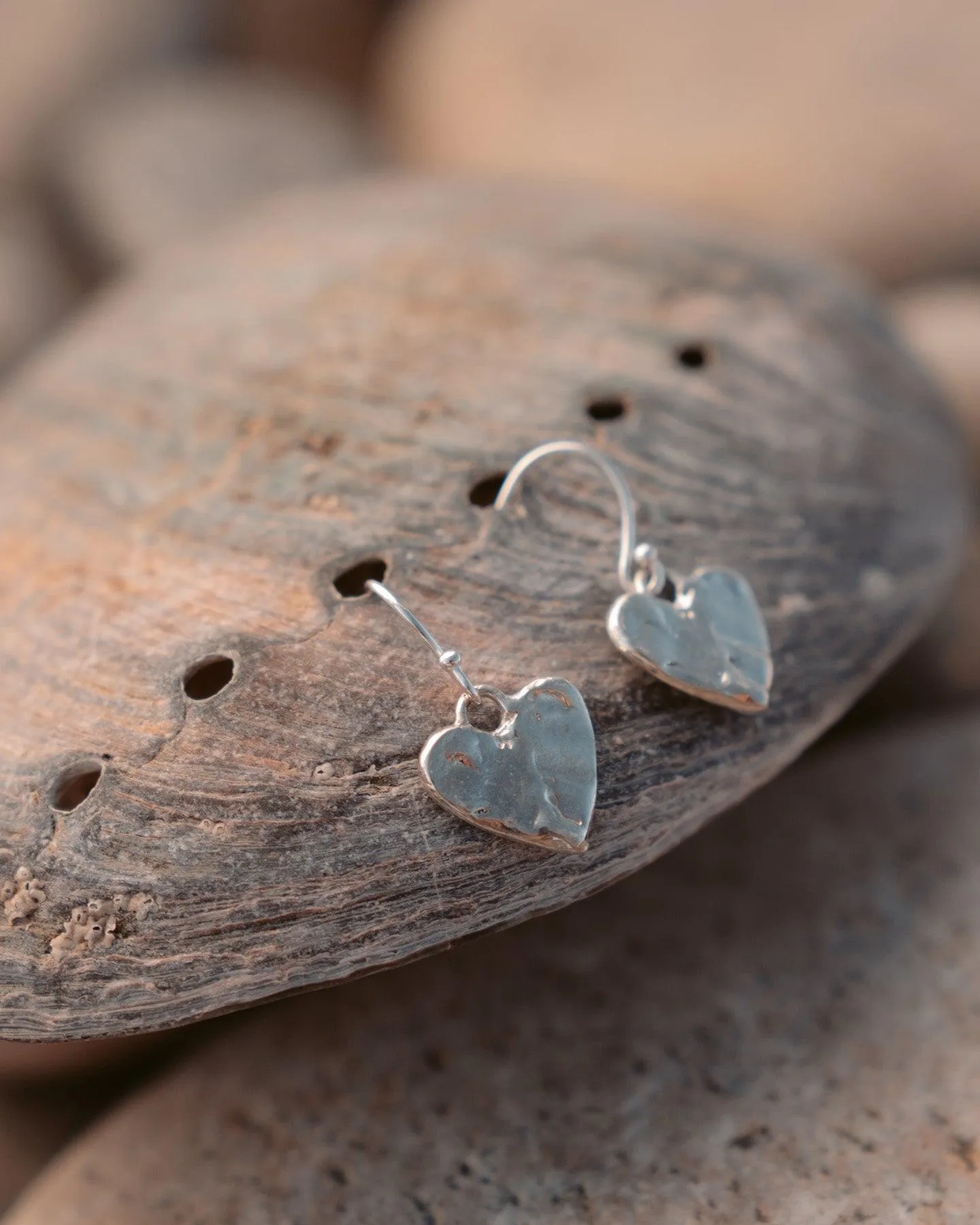 Eros Heart Earrings - Sterling Silver