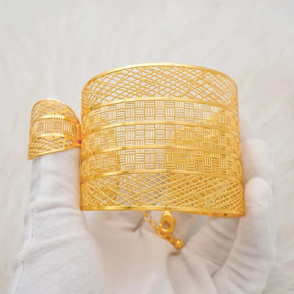 Ethiopia India Gold Color Bangles Ring For Women