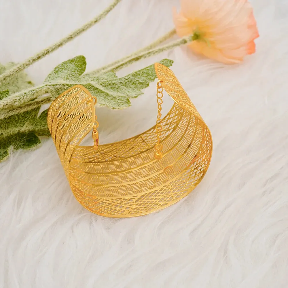 Ethiopia India Gold Color Bangles Ring For Women