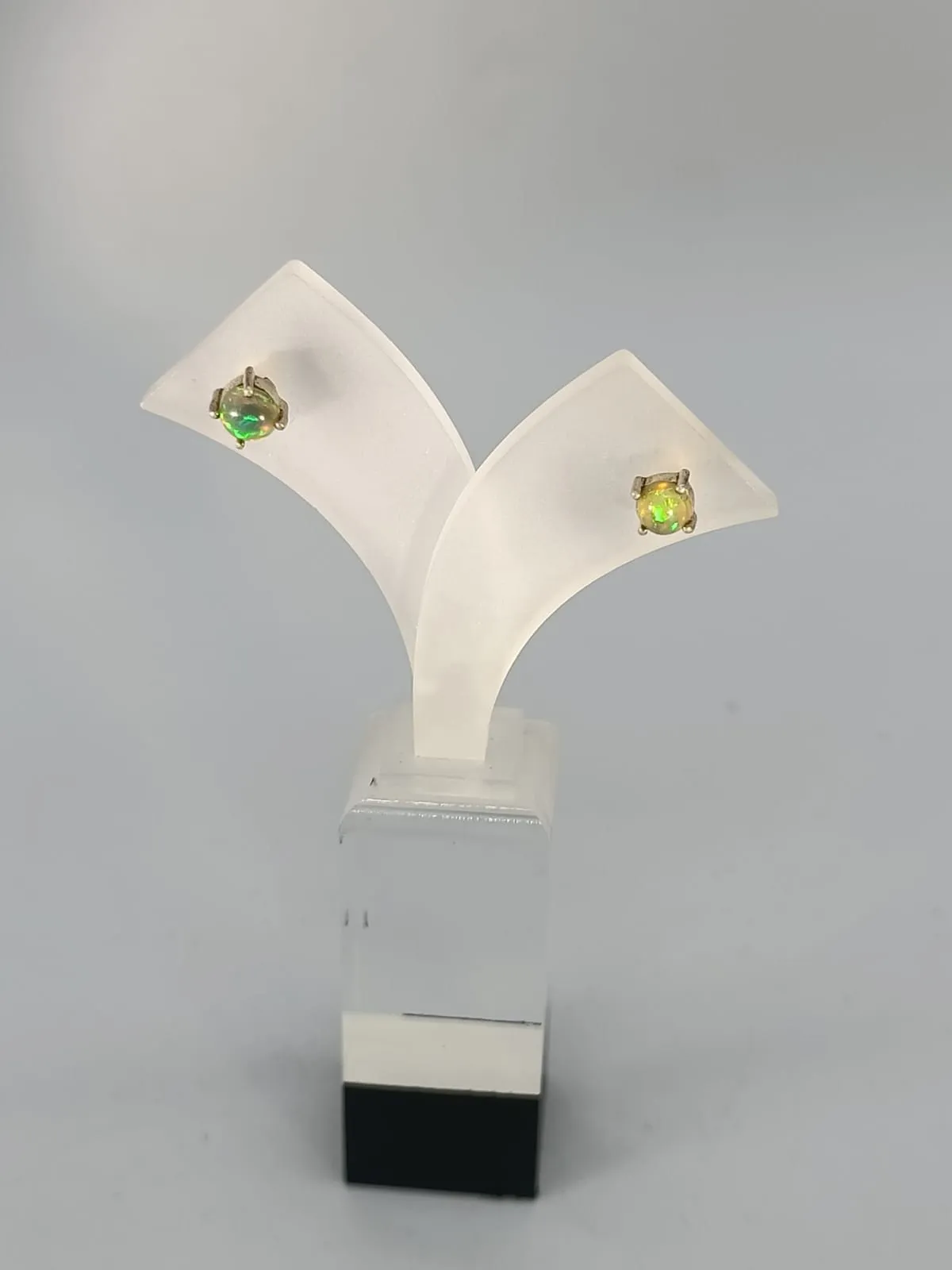 Ethiopian Opal 925 Sterling Silver Stud