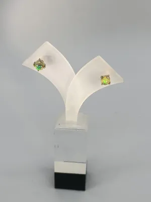 Ethiopian Opal 925 Sterling Silver Stud