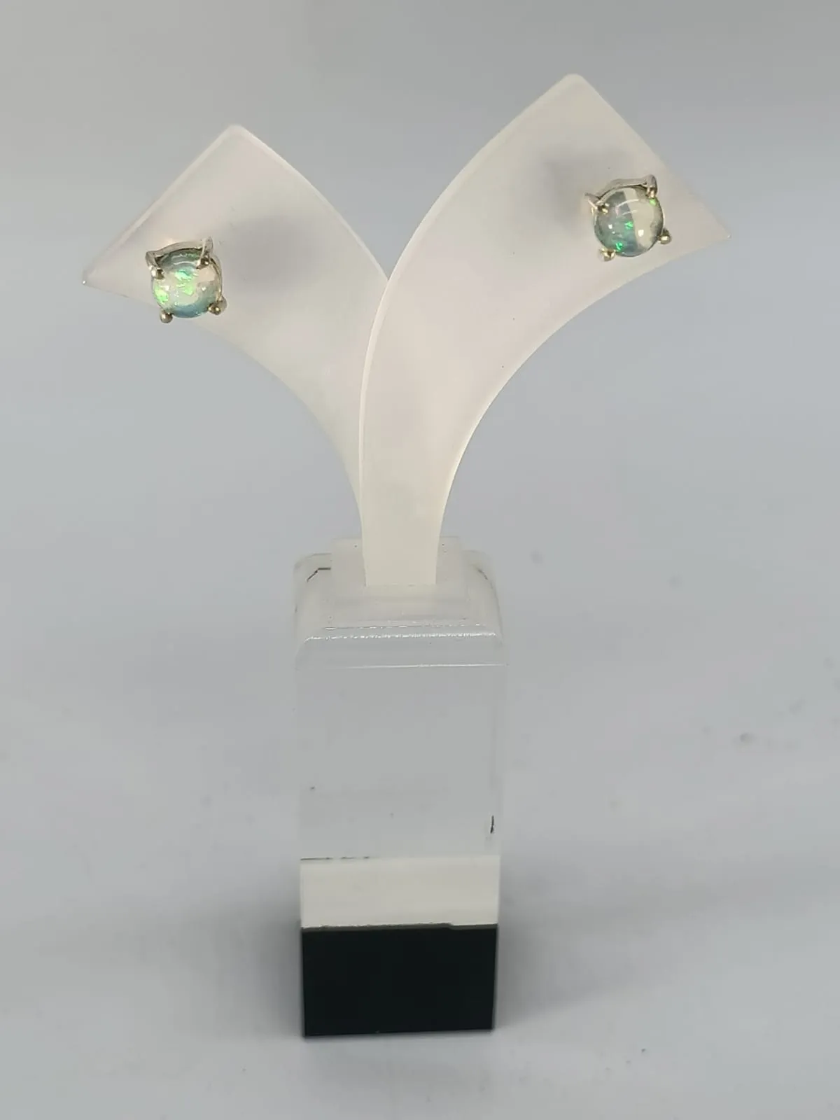 Ethiopian Opal 925 Sterling Silver Stud