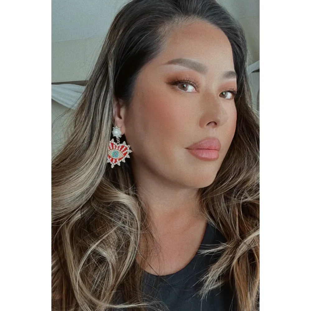 Eye   Heart Earrings