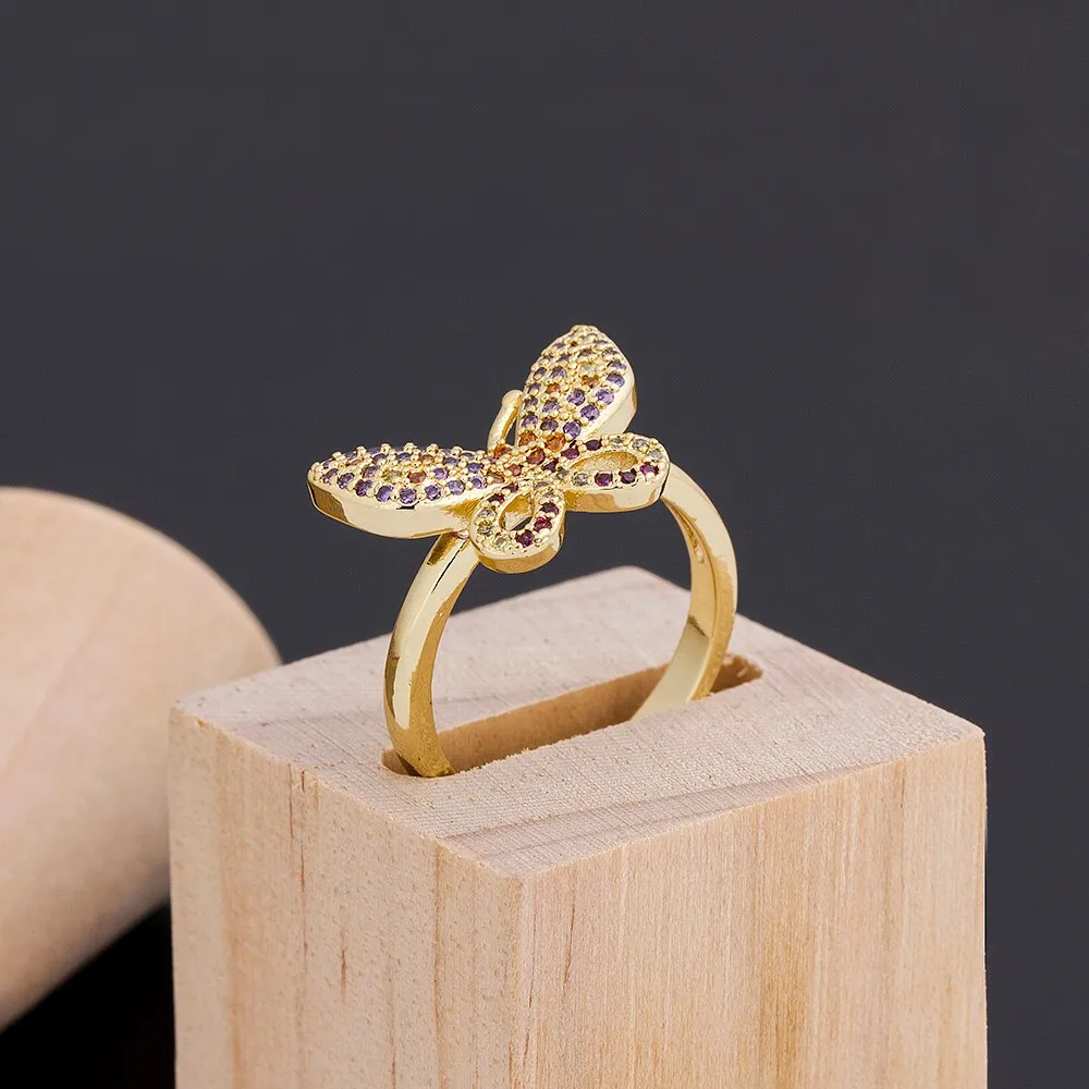 Fashion Design Elegant Butterfly Rings for Women