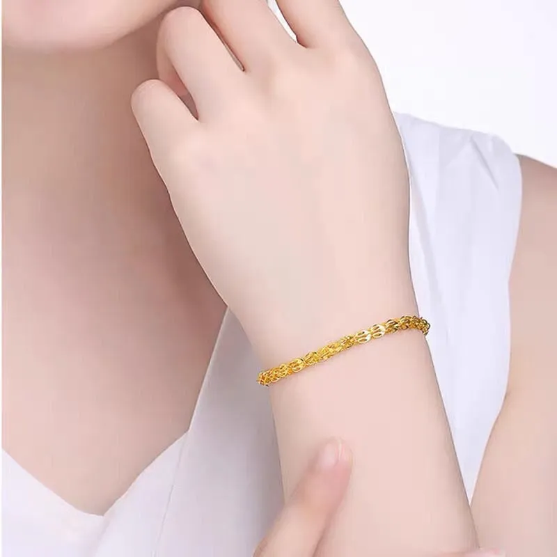 Fashion Upscale Jewelry Minimalism Feather Shape Stitching Charms Thick Chain Bracelet Necklaces For Women