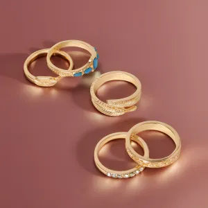 Feather Turq Ring Pack of 5-Large