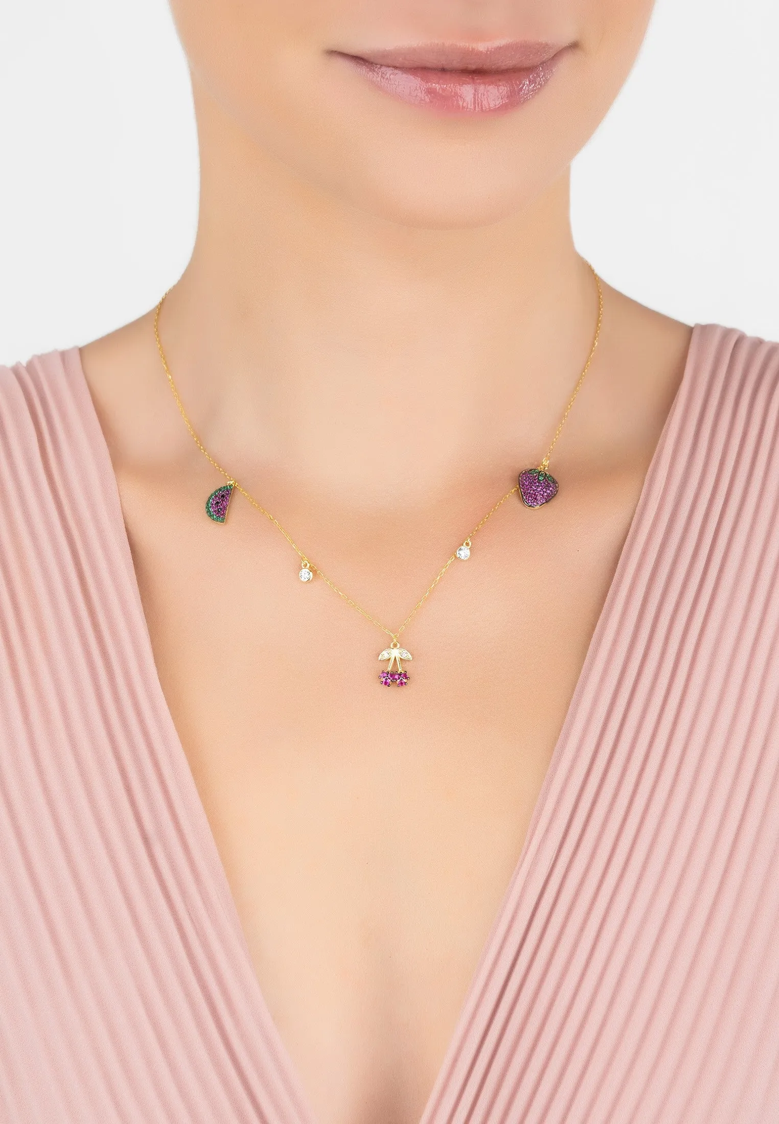 Feeling Fruity Choker Necklace Gold