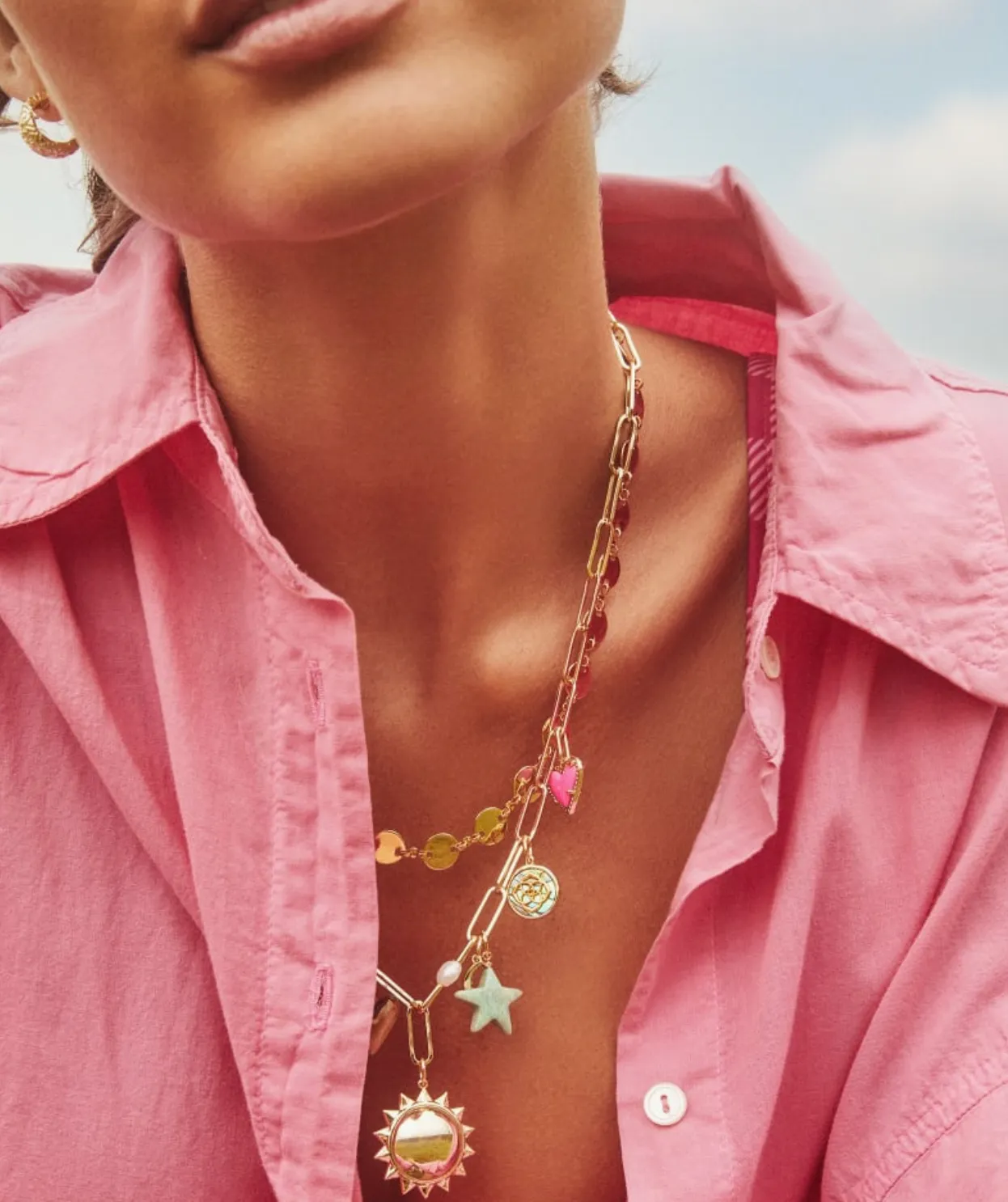 Frankie Charm Necklace Multi Mix