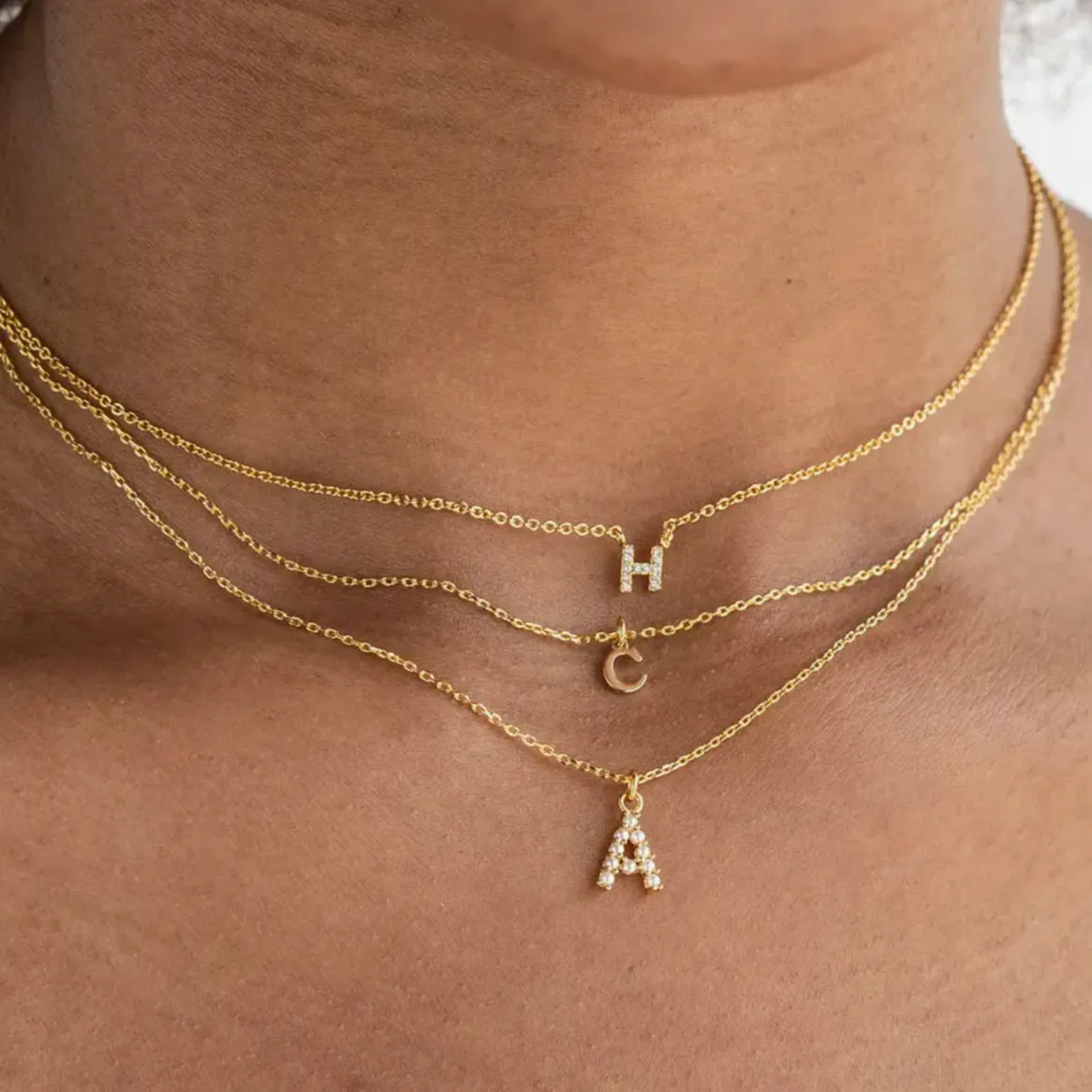 Gala Crystal Mini Initial Necklace Brenda Grands