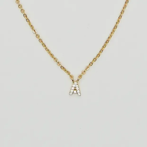Gala Crystal Mini Initial Necklace Brenda Grands