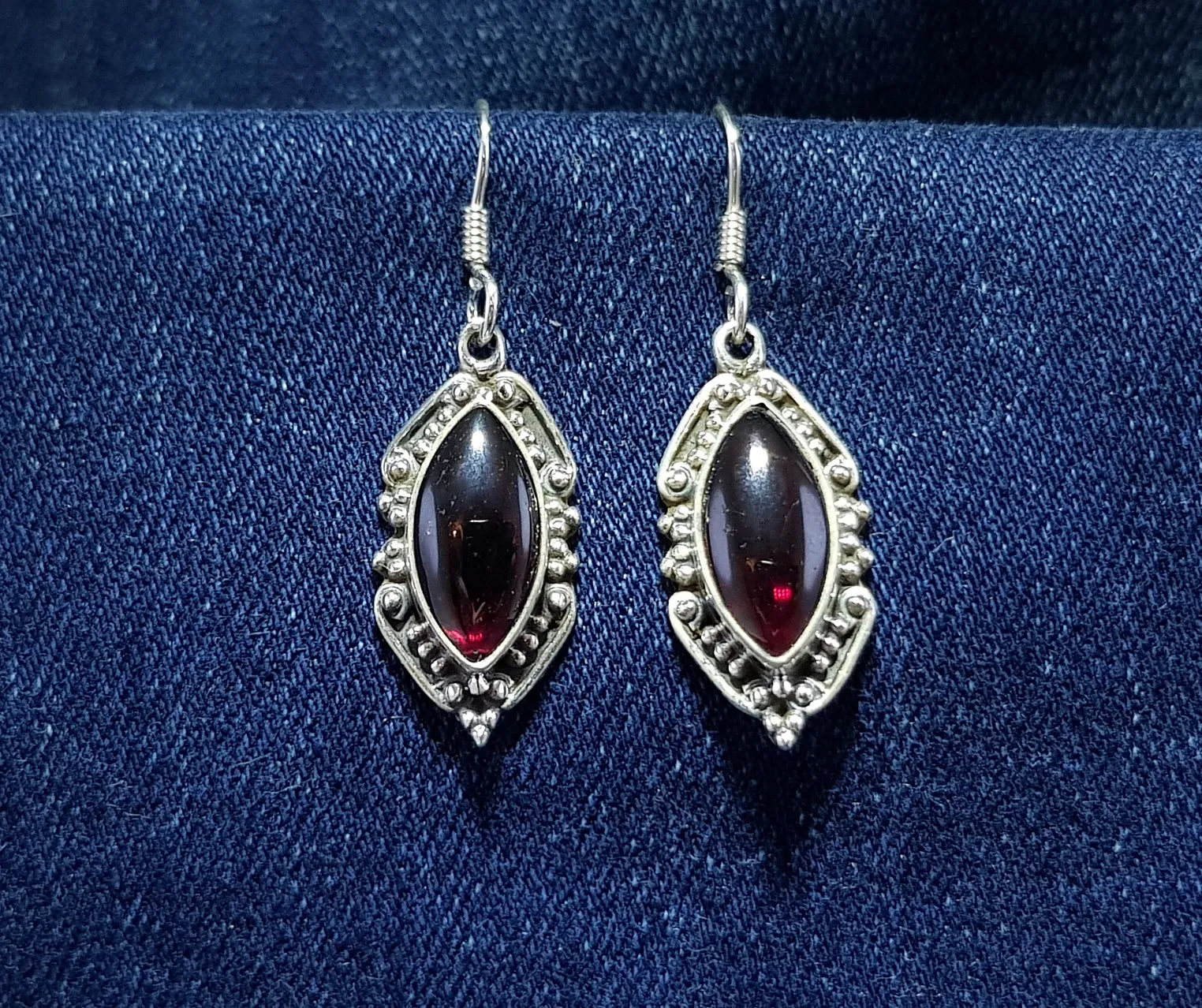 Garnet Drop Earrings