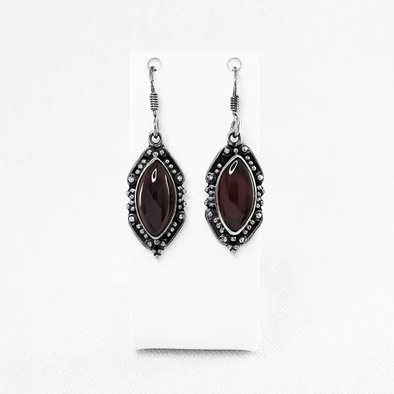 Garnet Drop Earrings