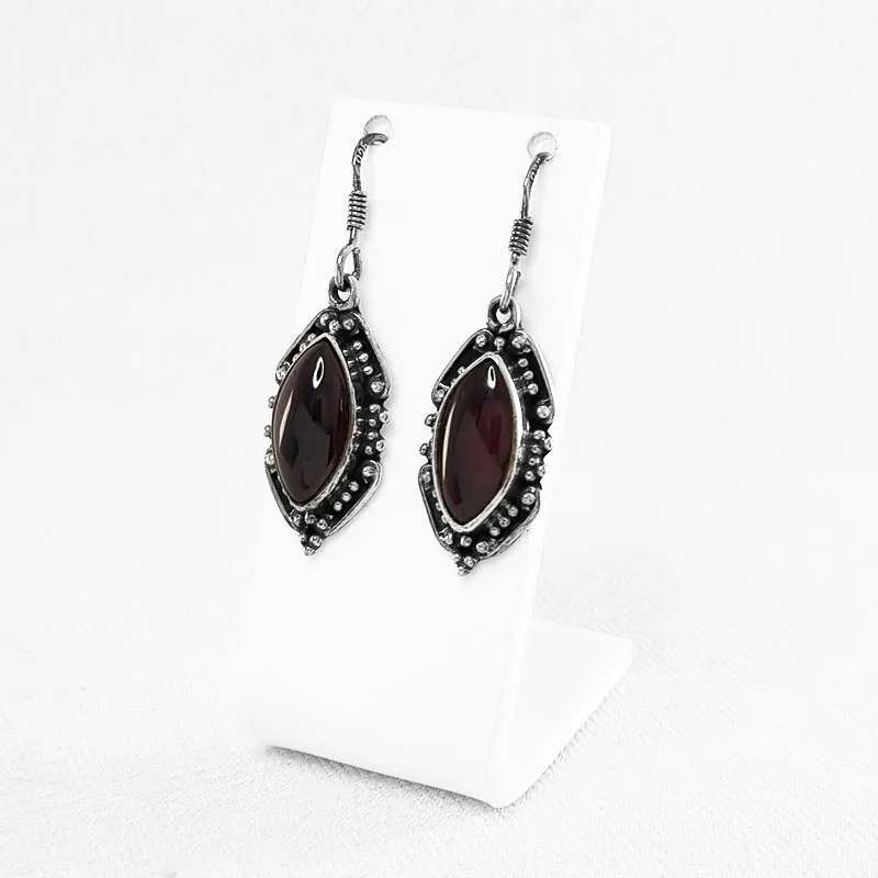 Garnet Drop Earrings
