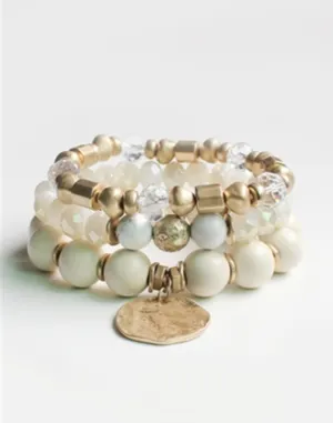 Gold Disc Stretch Bracelet