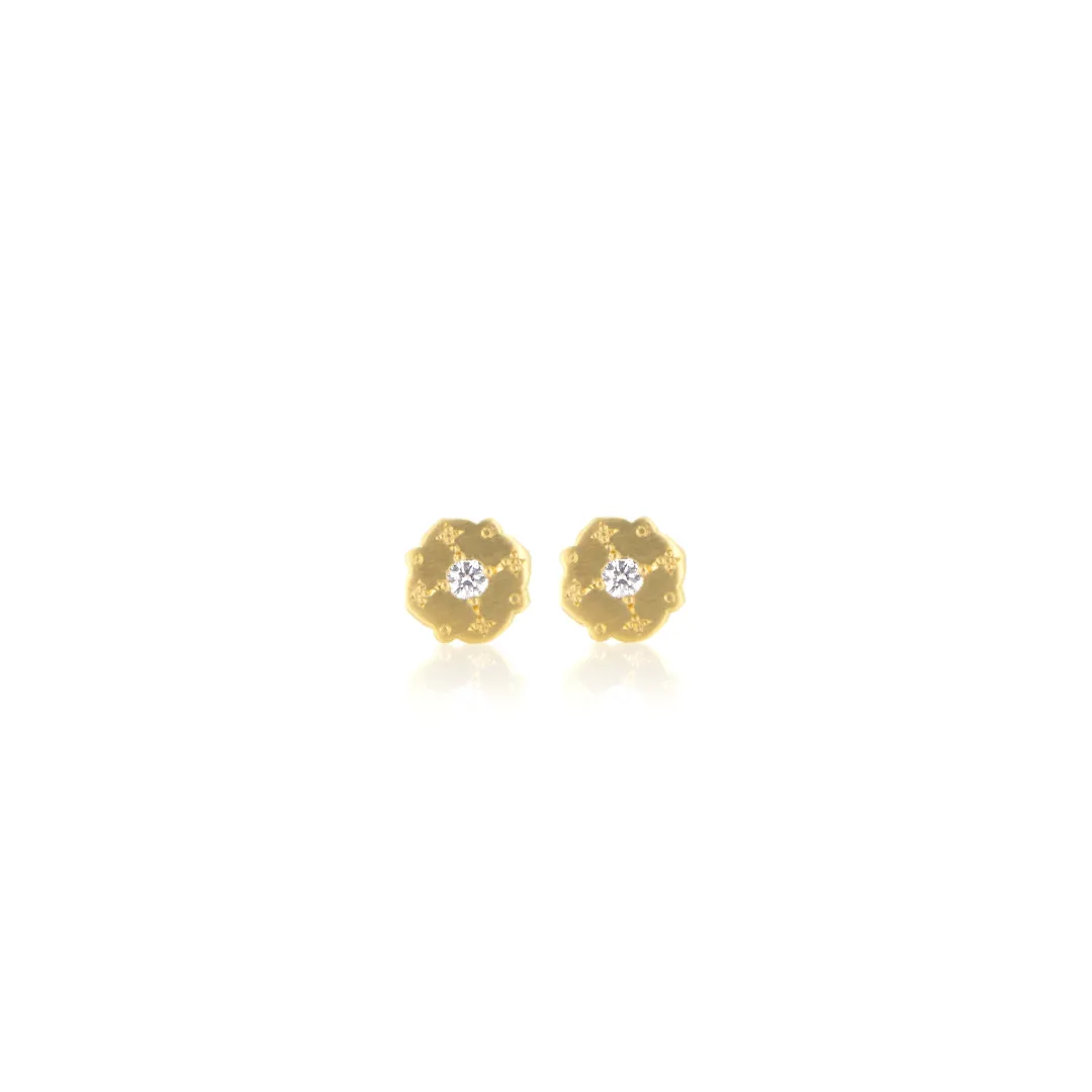 Gold Drops of Happiness Kite Diamond Studs