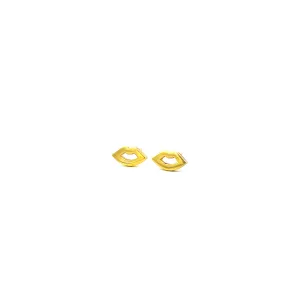Gold Lip Stud Earrings
