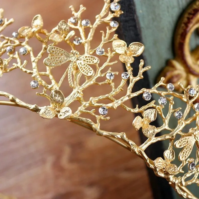 Golden Dragonfly Woodland Gatherer Crown