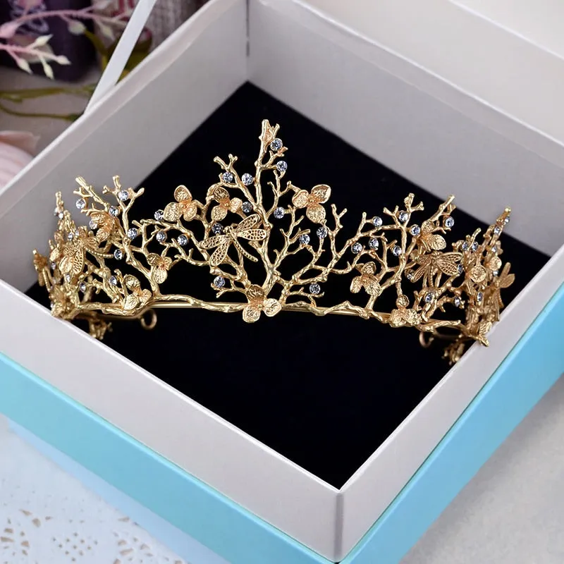 Golden Dragonfly Woodland Gatherer Crown