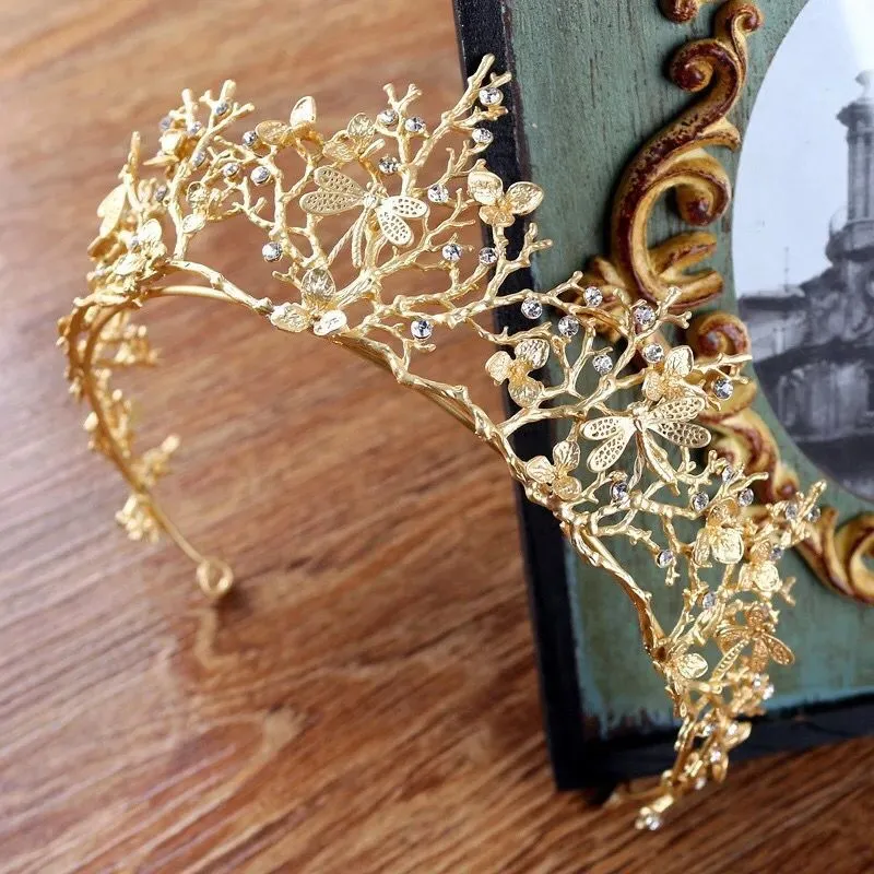 Golden Dragonfly Woodland Gatherer Crown