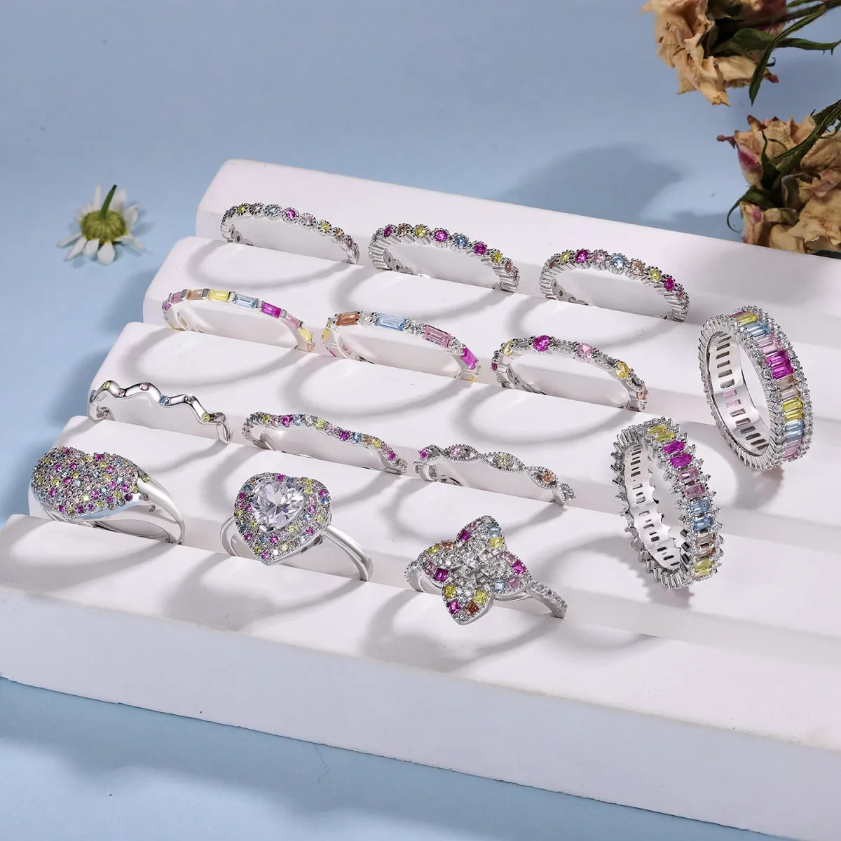 [Goodv]Elegant Energetic Round Cut Daily Ring