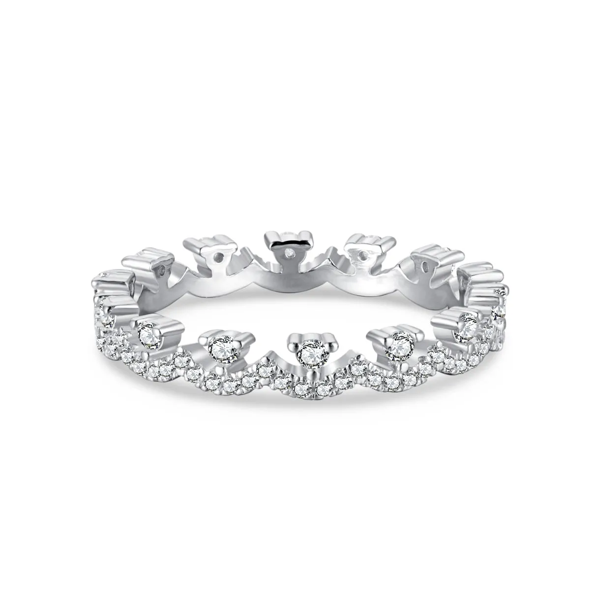 [Goodv]Elegant Resplendent Round Shape Party Ring