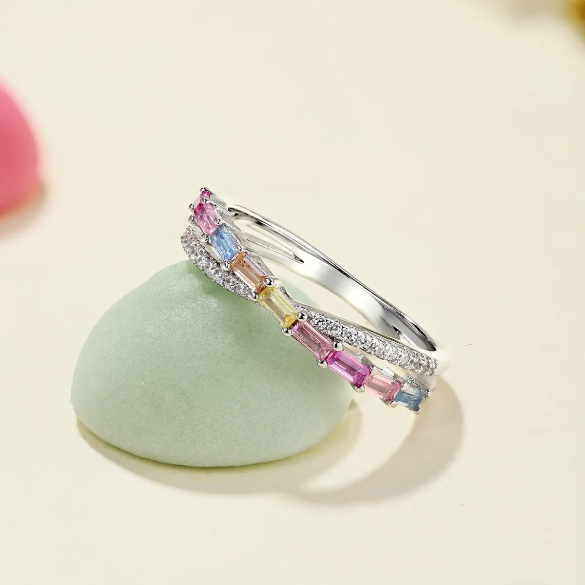 [Goodv]Energetic Elegant Radiant Cut Party Ring