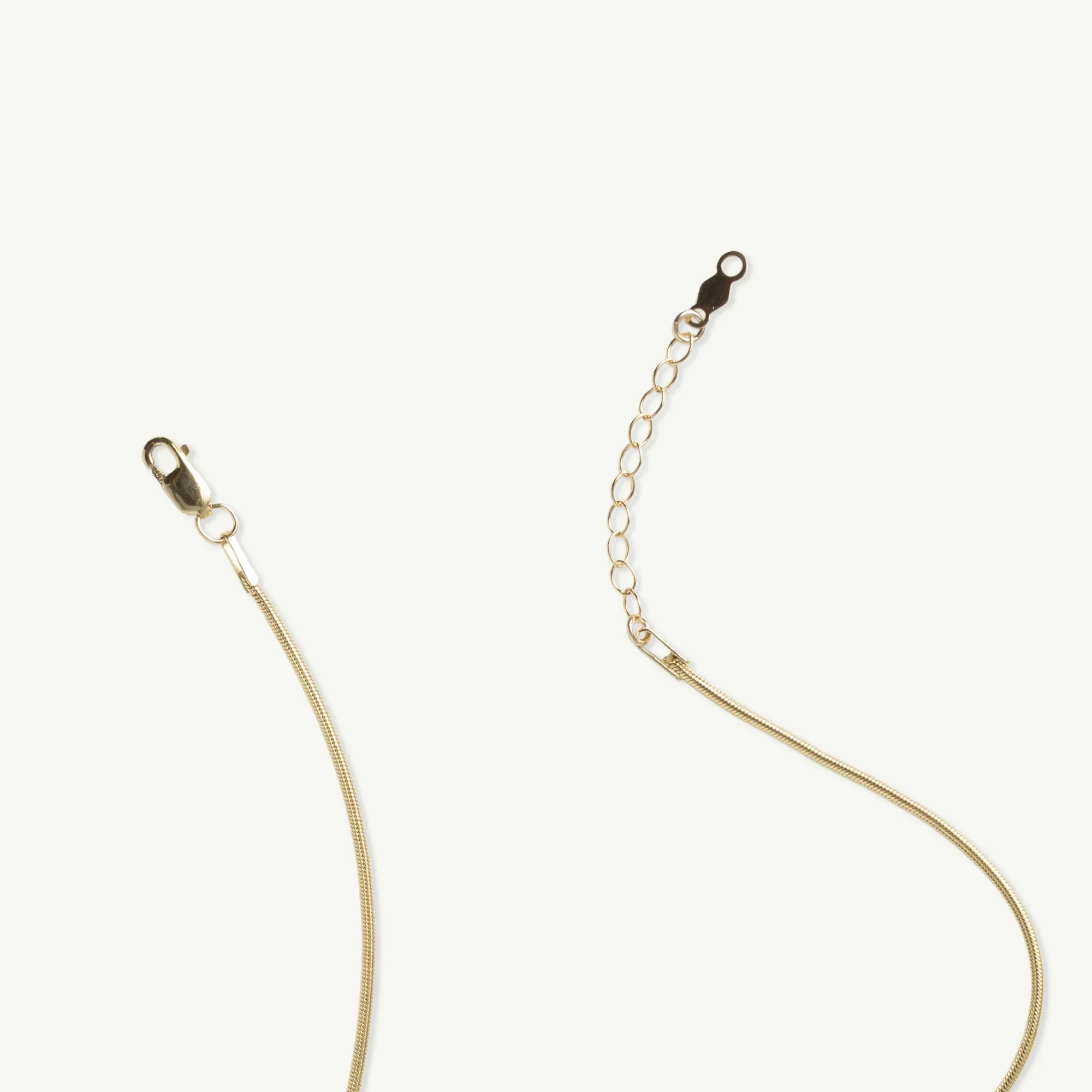 Gothic Letter Charm   Snake Chain