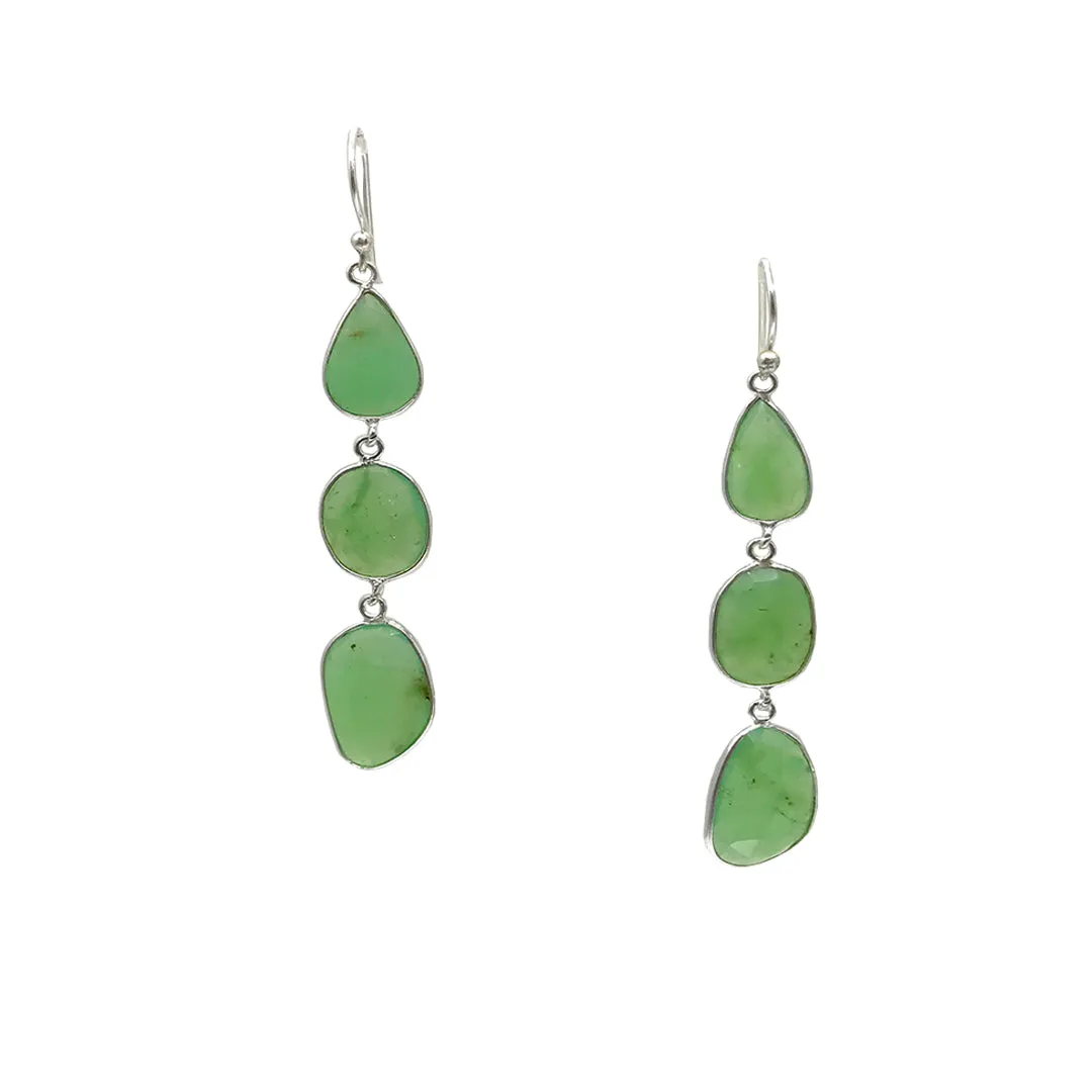 Green Chrysoprase Earrings