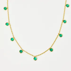 Green Onyx Droplet Necklace