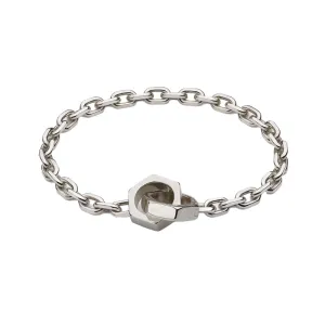 Gucci Trademark Sterling Silver Chain Bracelet