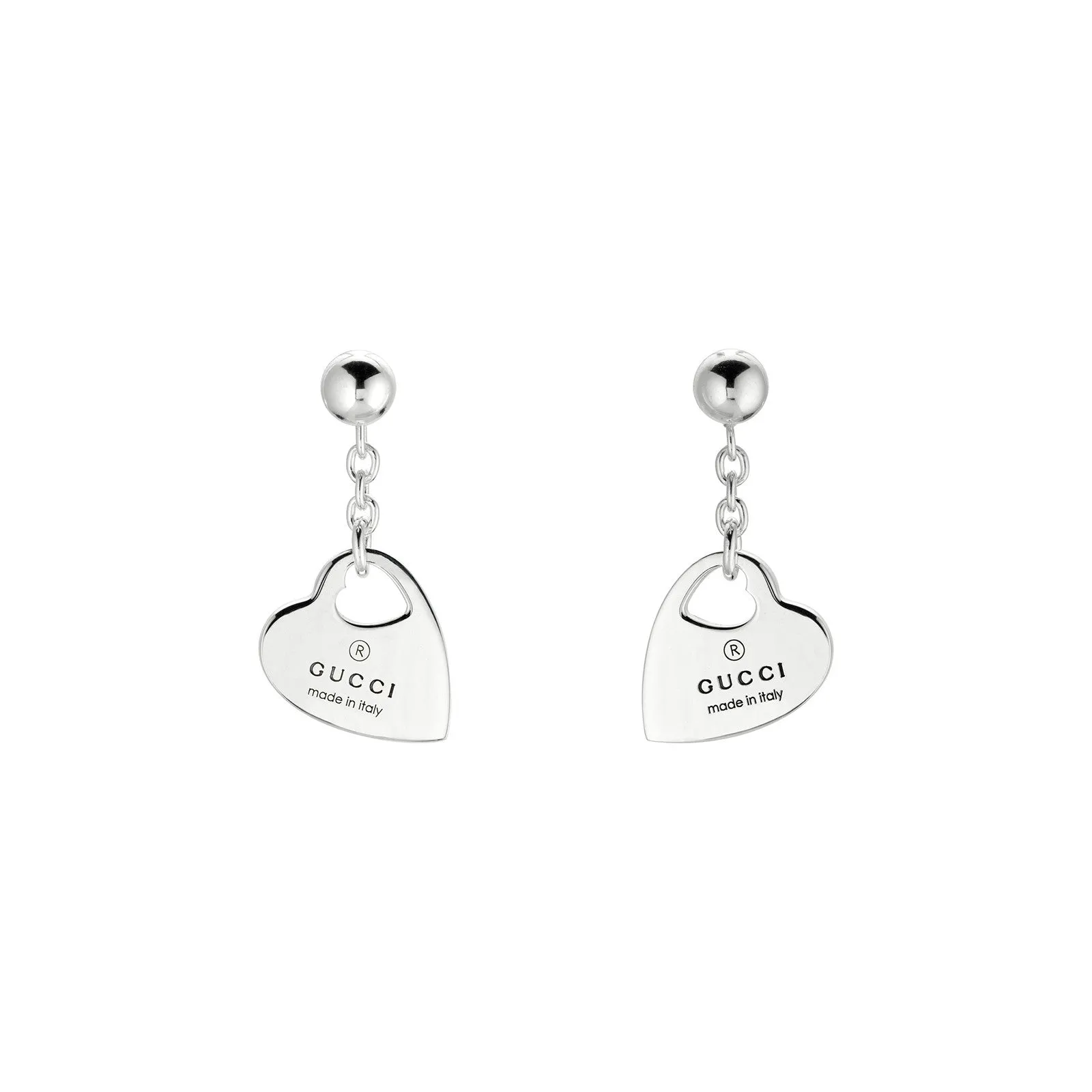 Gucci Trademark Sterling Silver Earrings D