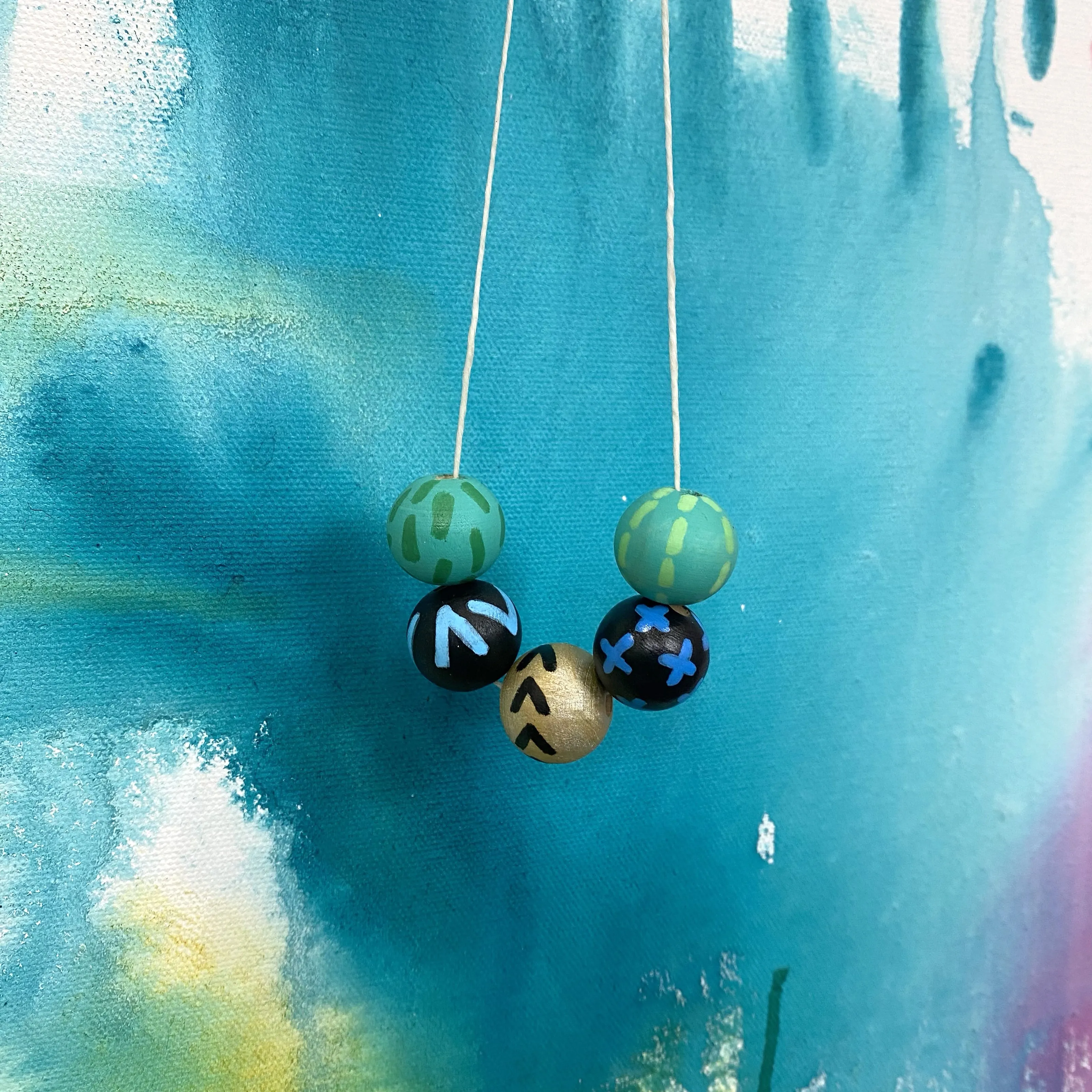 Hand-painted necklace – Kali