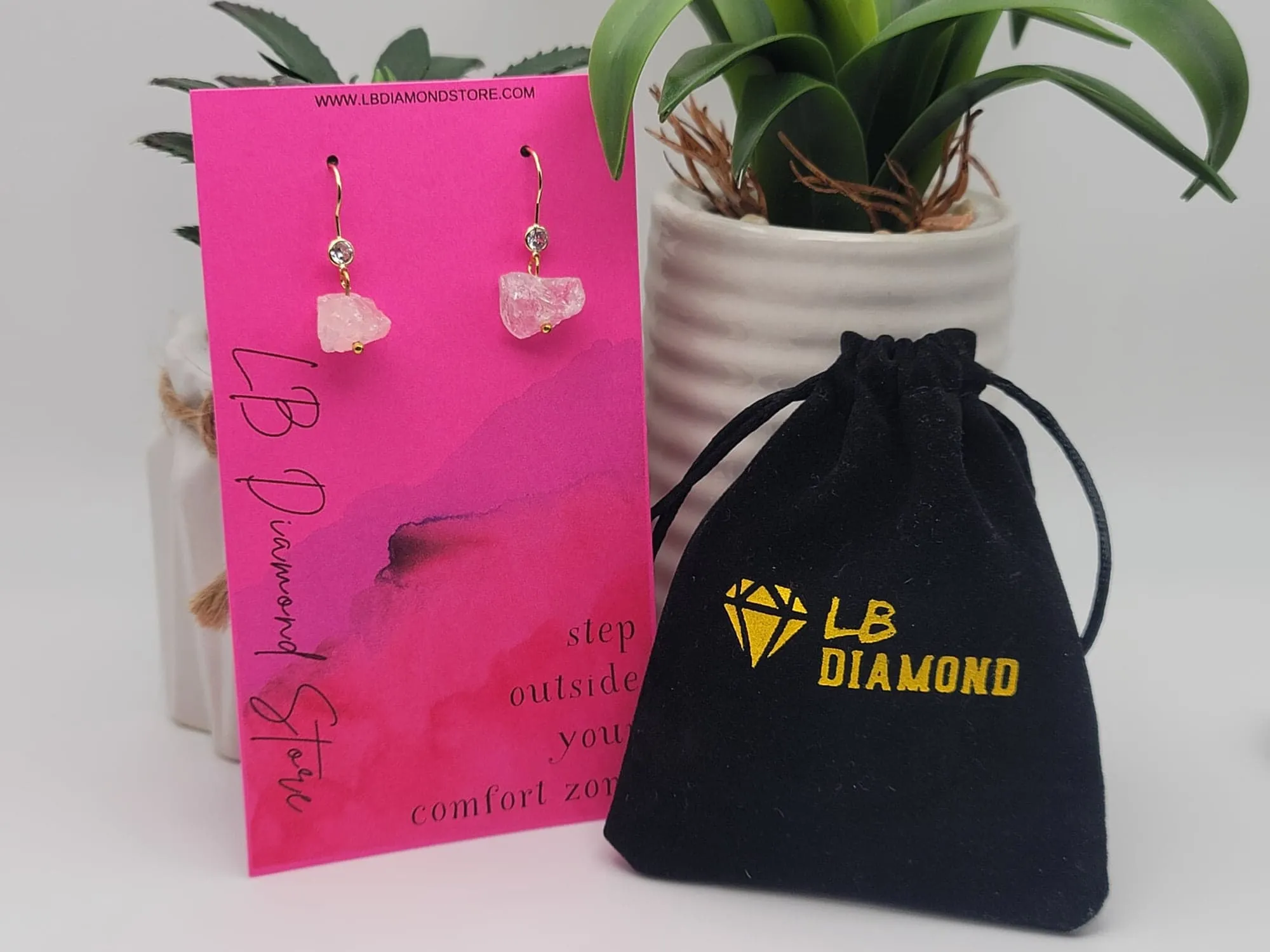 Handmade Clear Quartz Quartz Natural Drop Earrings , Stone Earrings