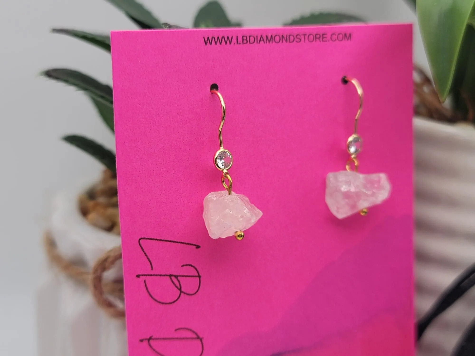 Handmade Clear Quartz Quartz Natural Drop Earrings , Stone Earrings