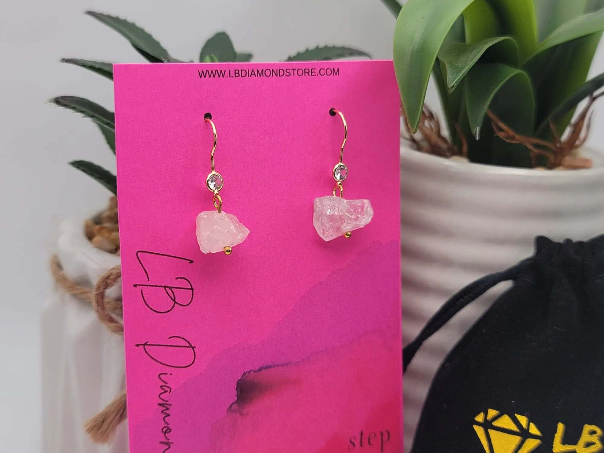 Handmade Clear Quartz Quartz Natural Drop Earrings , Stone Earrings