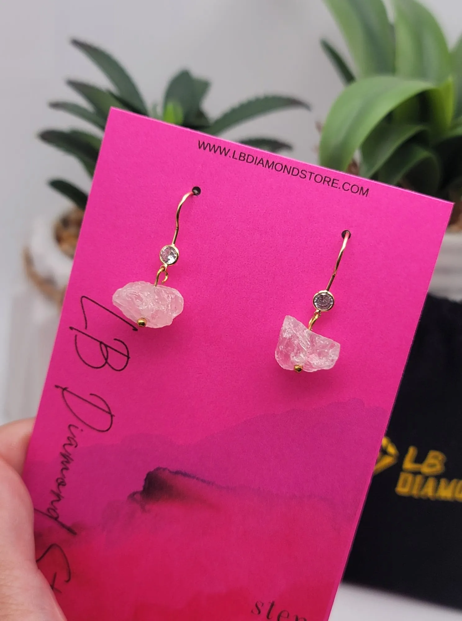 Handmade Clear Quartz Quartz Natural Drop Earrings , Stone Earrings