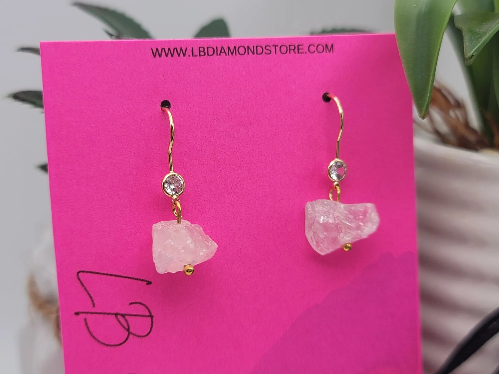 Handmade Clear Quartz Quartz Natural Drop Earrings , Stone Earrings