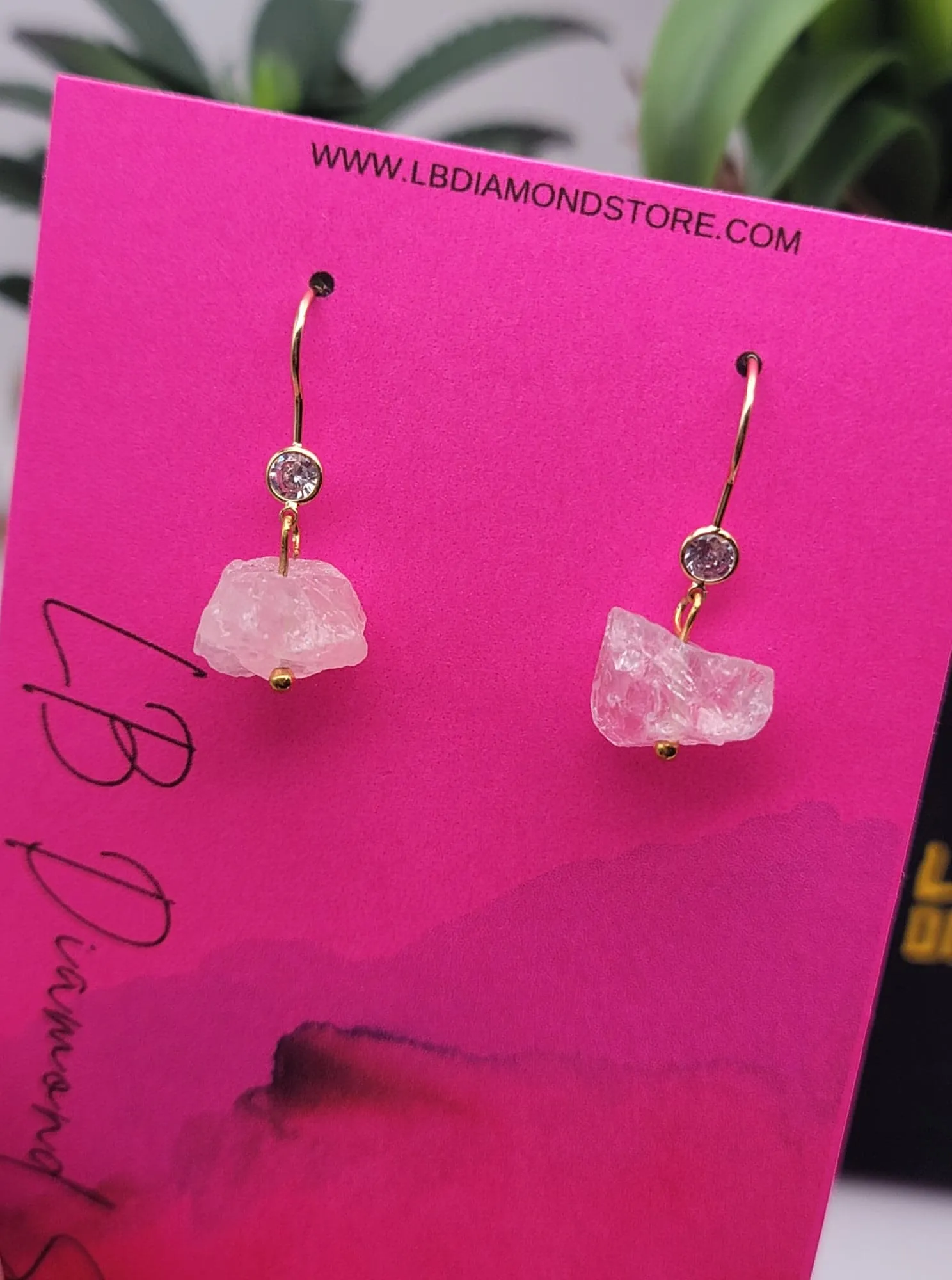 Handmade Clear Quartz Quartz Natural Drop Earrings , Stone Earrings