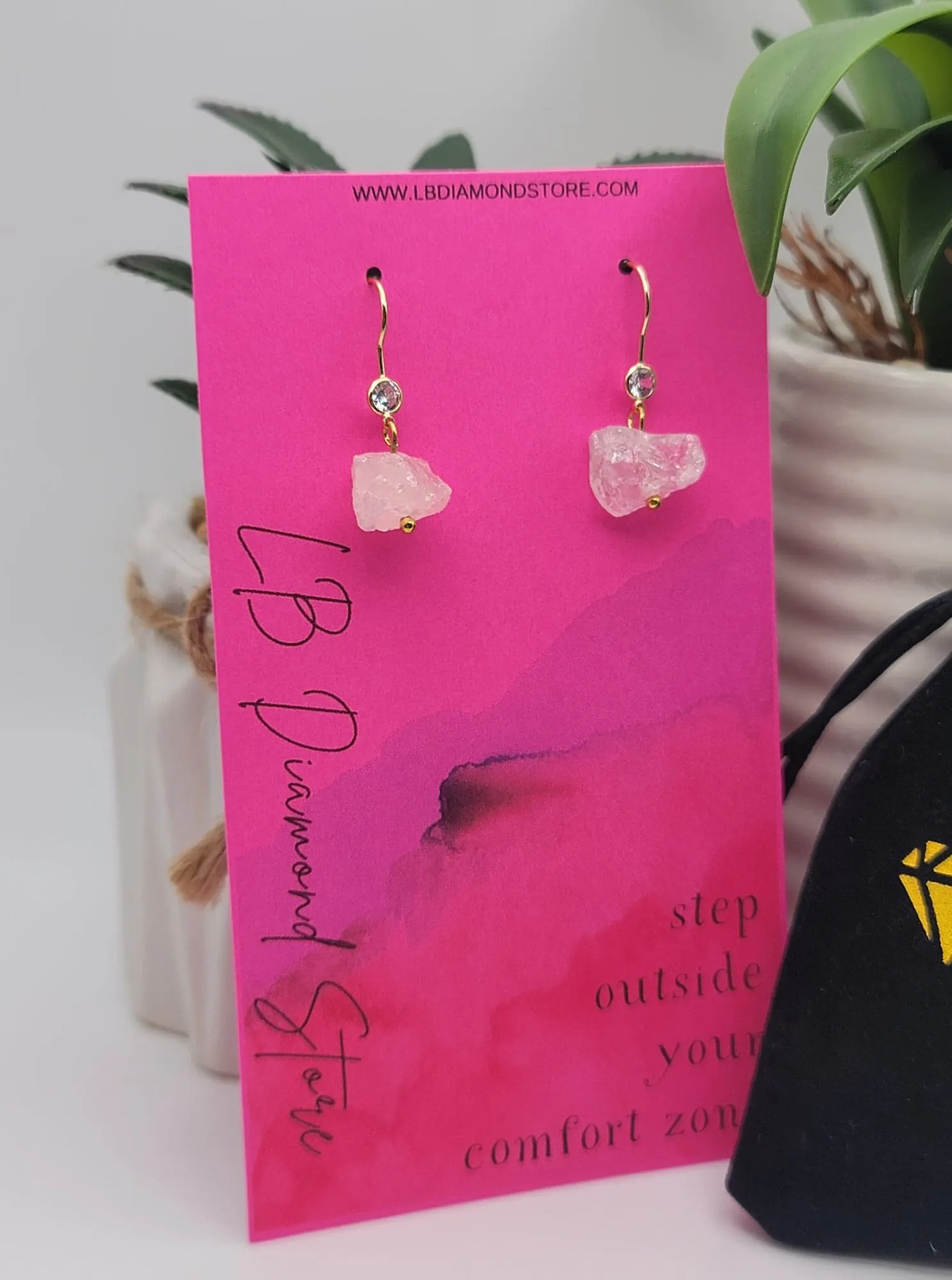 Handmade Clear Quartz Quartz Natural Drop Earrings , Stone Earrings