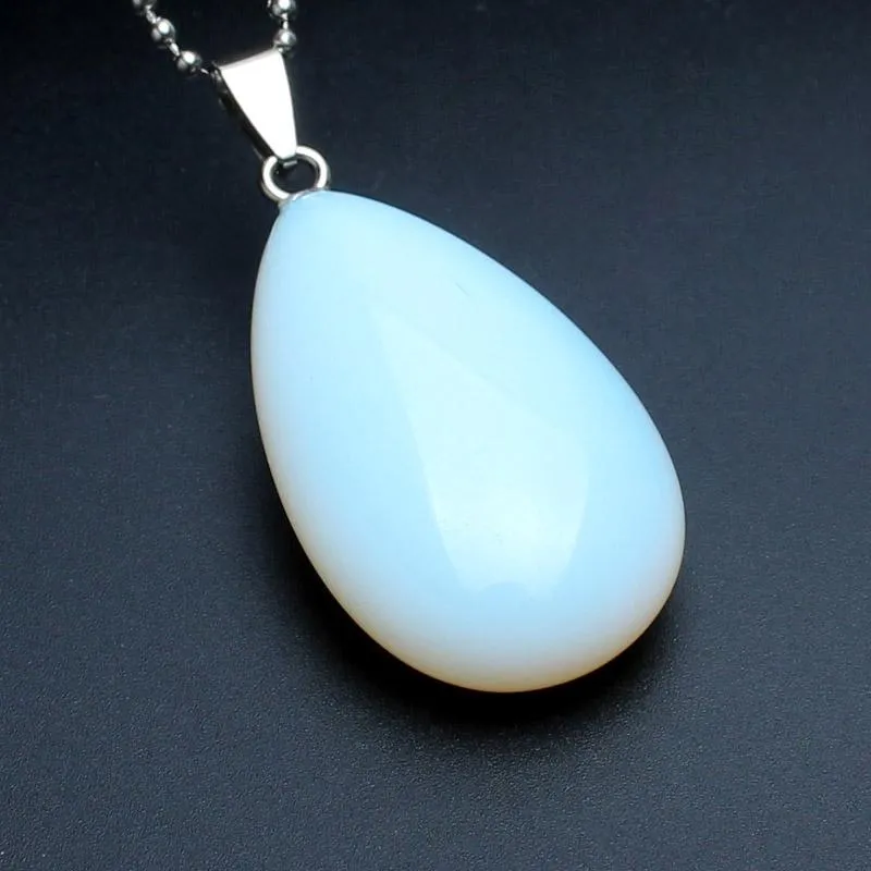 Healing Stone  Water Drop Pendants