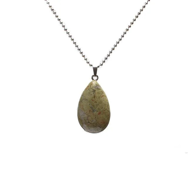 Healing Stone  Water Drop Pendants