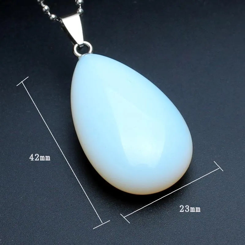 Healing Stone  Water Drop Pendants