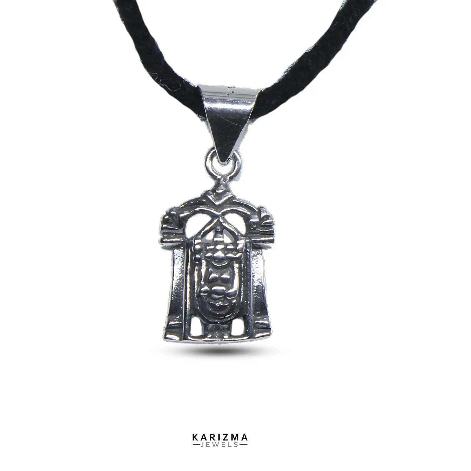 Indian design 925 Sterling Silver Oxidized Finish Sri Balaji Pendant