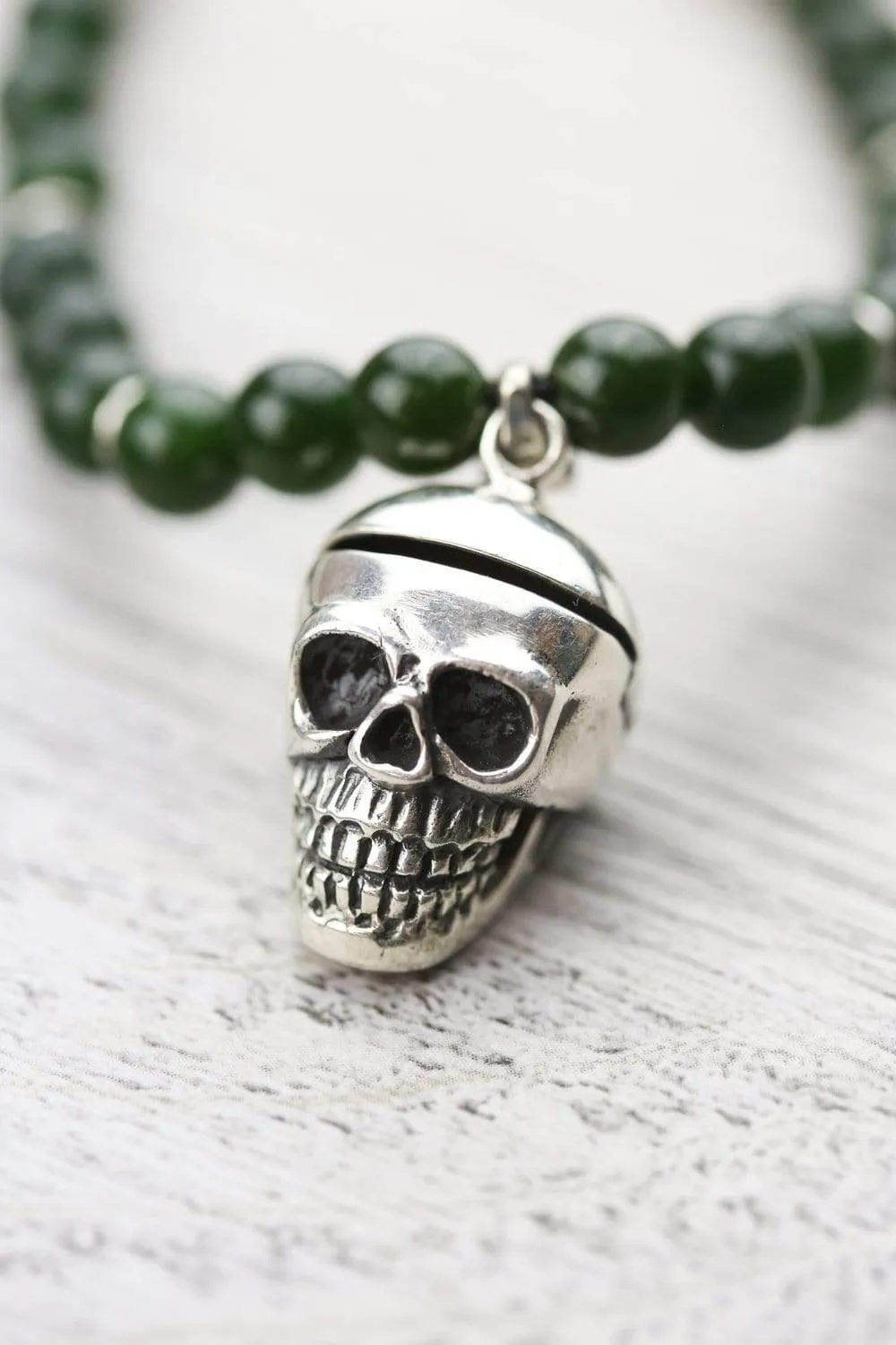 Jade Skull Impermanence Mala