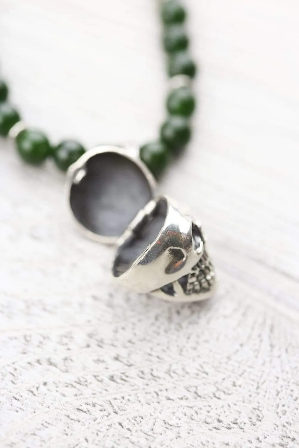 Jade Skull Impermanence Mala