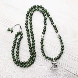 Jade Skull Impermanence Mala